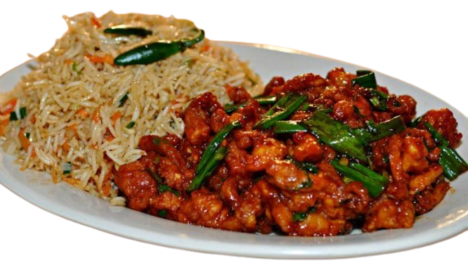 Chicken Chilli Dry with Rice