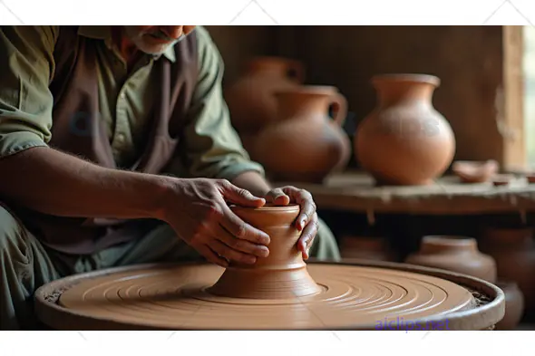 Potter Crafting a Clay Vase – Traditional Art in Action