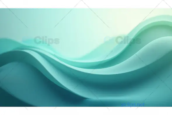 Elegant Abstract Teal Waves Background