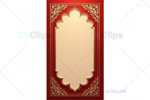 Luxury Ornate Red and Gold Frame Design