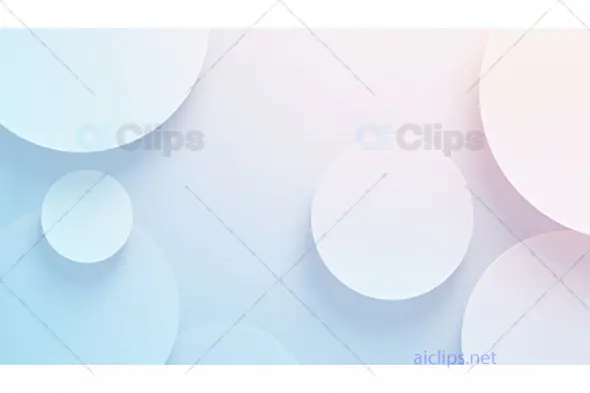 Abstract Overlapping Circles on Soft Gradient Background 1