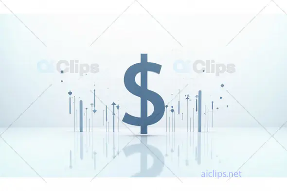 Dollar Symbol with Abstract Financial Data Elements