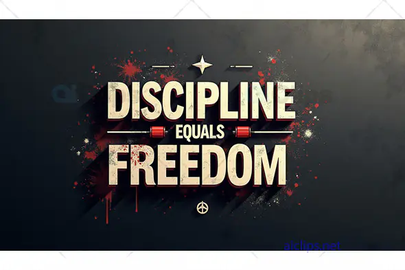 Discipline Equals Freedom Inspirational Poster