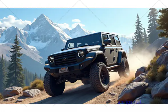 Off-Road 4x4 SUV in Rocky Mountain Adventure