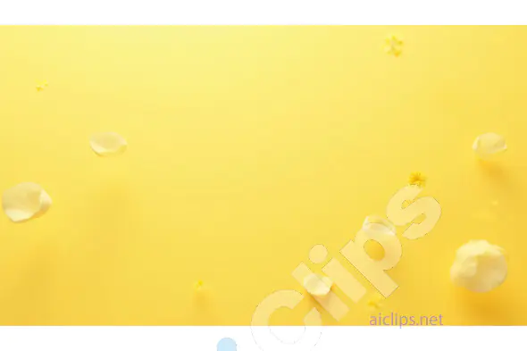 Yellow Floral Petals and Blossoms on Gradient Background - Minimalist Spring Design