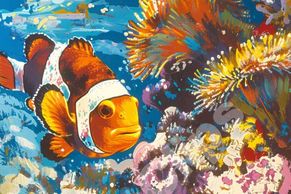 Colorful Clownfish Art