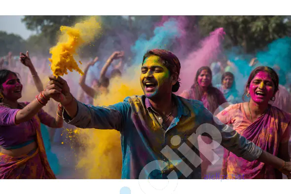 Colorful Holi Festival Celebration