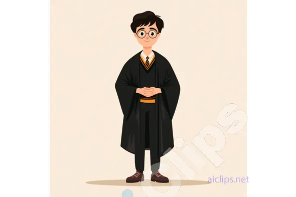 Young Boy in Wizard Robe