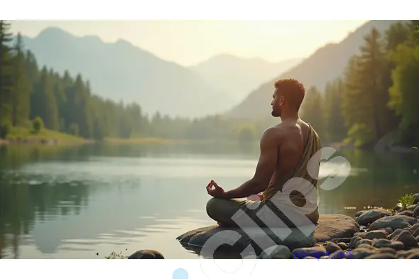 Meditative Reflection by the Lake