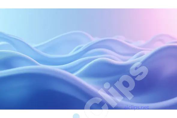 Abstract Waves in Soft Blue and Purple Gradient