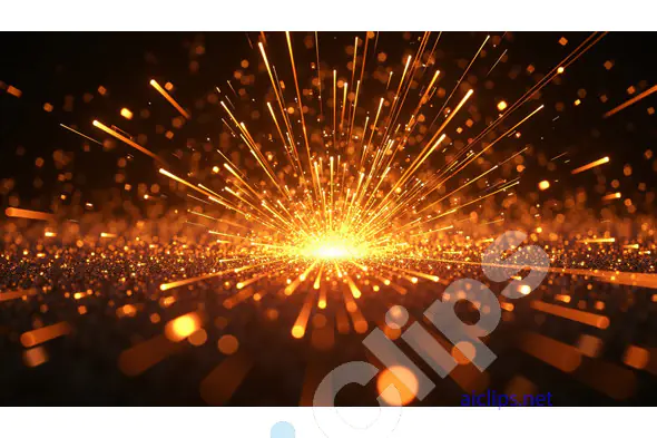 Exploding Golden Light Burst Background