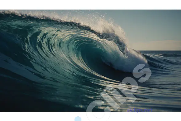 Ocean Wave at Dusk