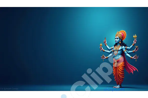 3D Illustration of Lord Shiva in a Divine Standing Pose