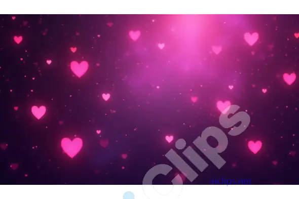 Pink Heart Bokeh Background