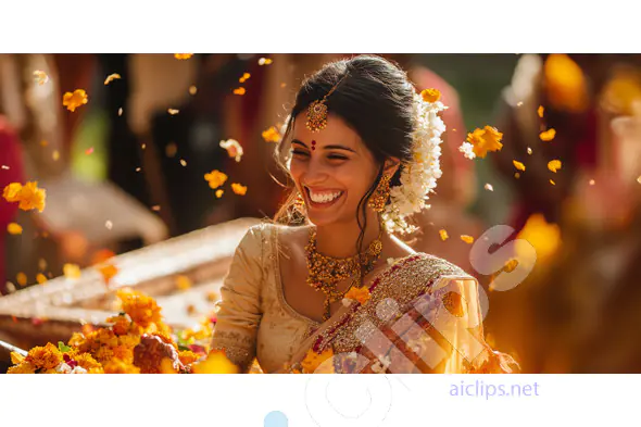 Joyful Bride at Traditional Wedding