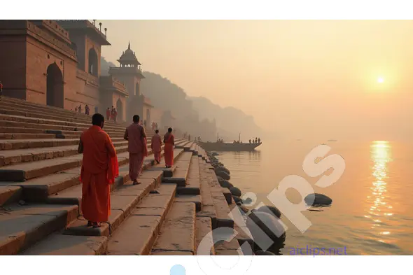 Sunrise on the Ghats of Varanasi