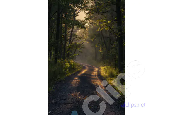 Forest Path at Sunrise