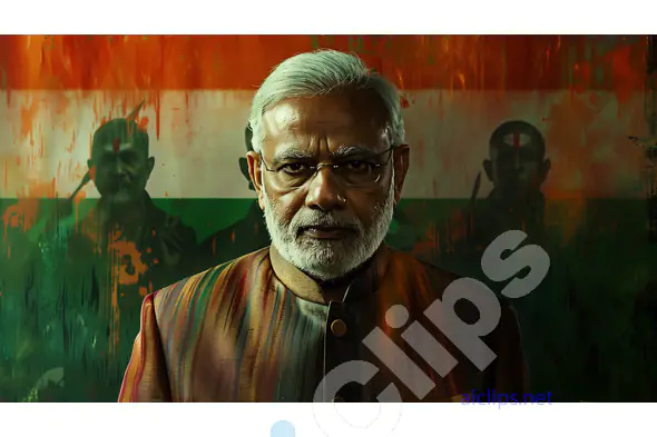 Patriotic Portrait with Indian Flag