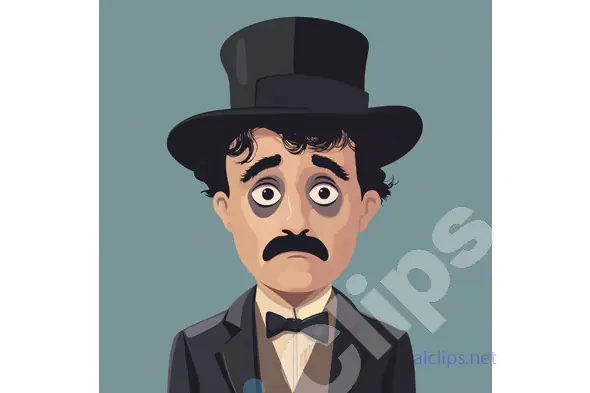 Vintage Silent Film Character Illustration