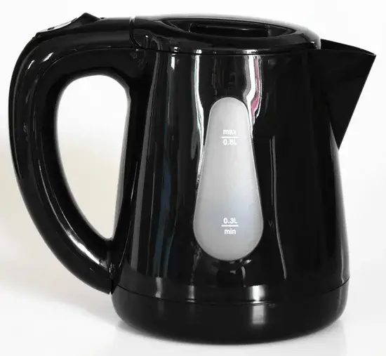Ấm đun nước điện 0.8L với thiết kế cửa sổ nước trong suốt và chất liệu nhựa cao cấp
