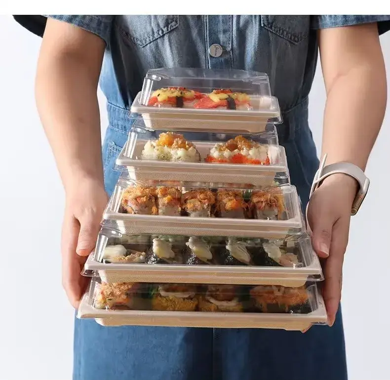 Thuyền gỗ 100% tự nhiên dùng một lần, thân thiện với môi trường cho đĩa sushi thơm ngon hình ảnh 19-description