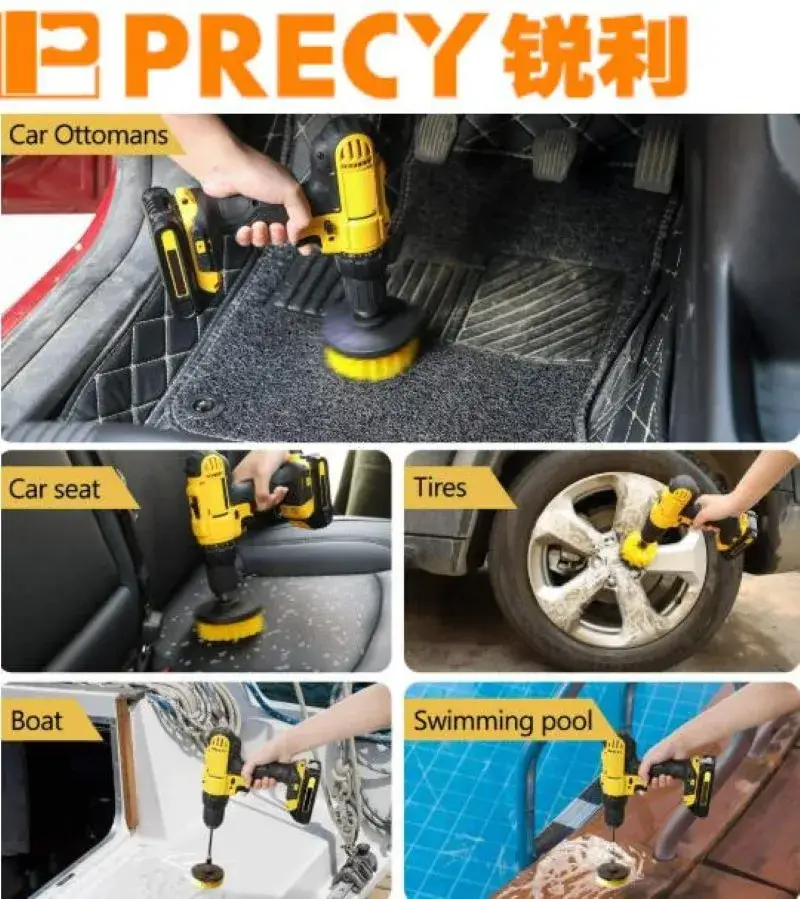 Bàn chải làm sạch phẳng màu vàng vật liệu PP 100mm - sản phẩm chăm sóc vệ sinh hiệu quả hình ảnh 12-description