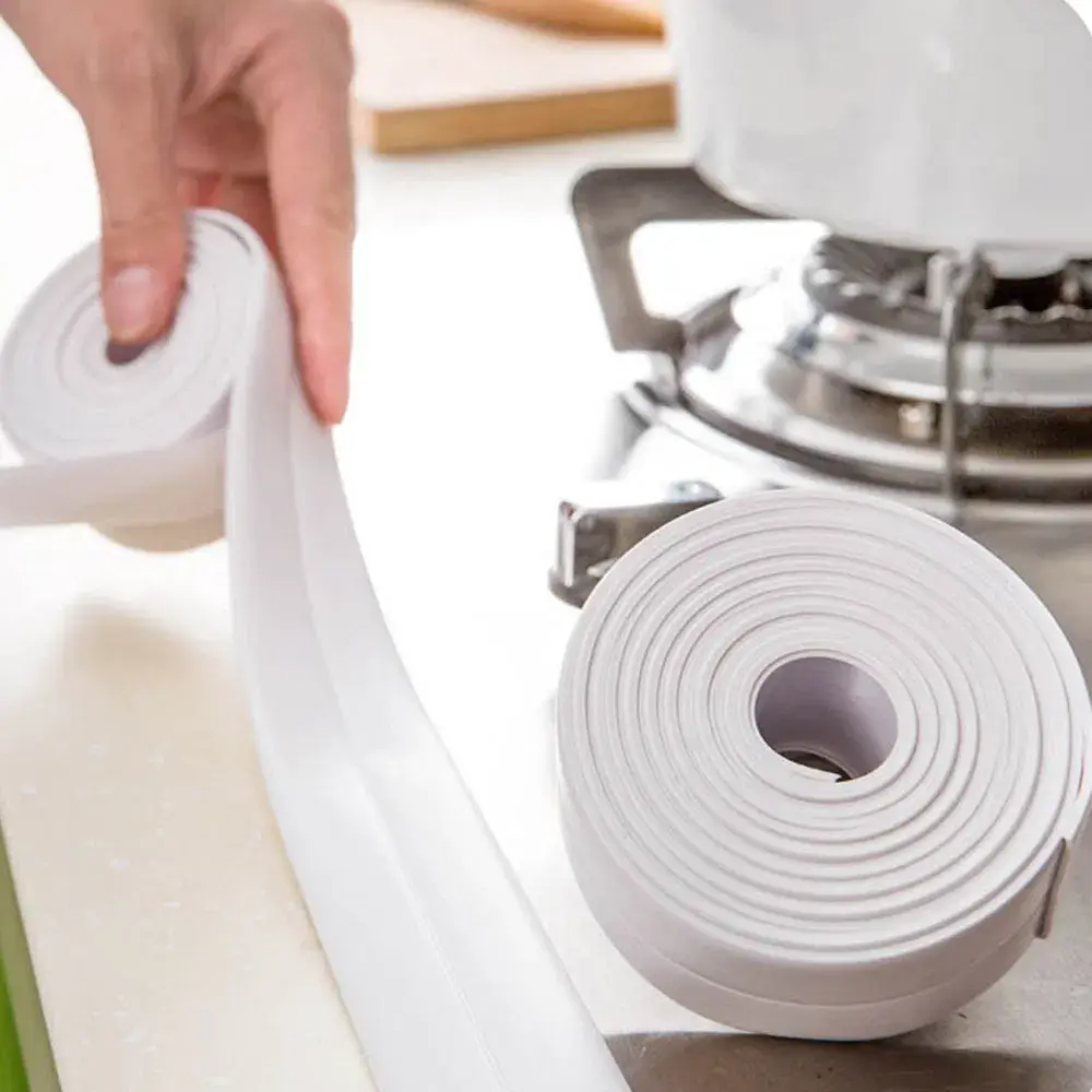Băng keo dán linh hoạt 1/2 rộng phạm vi sử dụng trát keo cho bồn tắm, chậu rửa, mặt bàn và sàn nhà