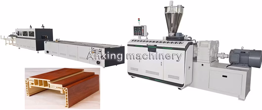 Thiết bị sản xuất dây chuyền đùn khung cửa nhựa WPC PVC hiện đại, máy làm khung cửa chất lượng hình ảnh 10-description