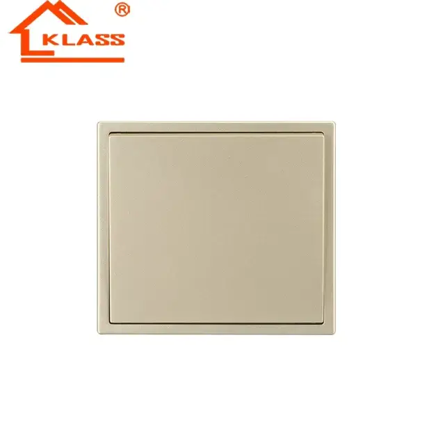 Ổ cắm tường UK 45A mạ vàng, thiết kế 1gang 1way kèm đèn