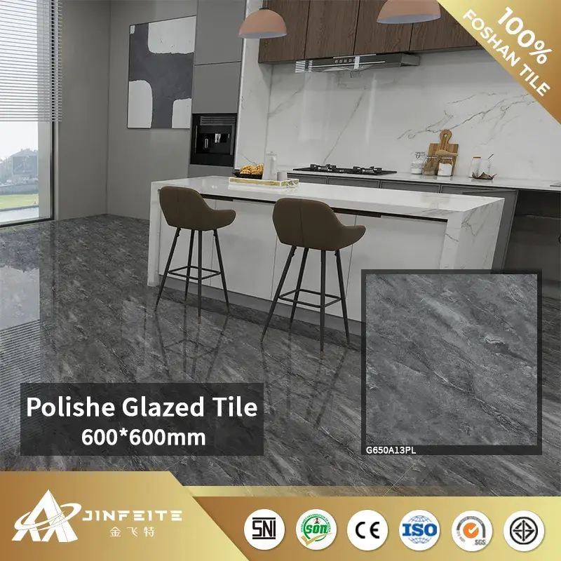 Gạch đá cẩm thạch trắng Carrara 600*600mm, Thiết kế mới từ Nhà máy chất lượng Foshan, Giá bán sỉ