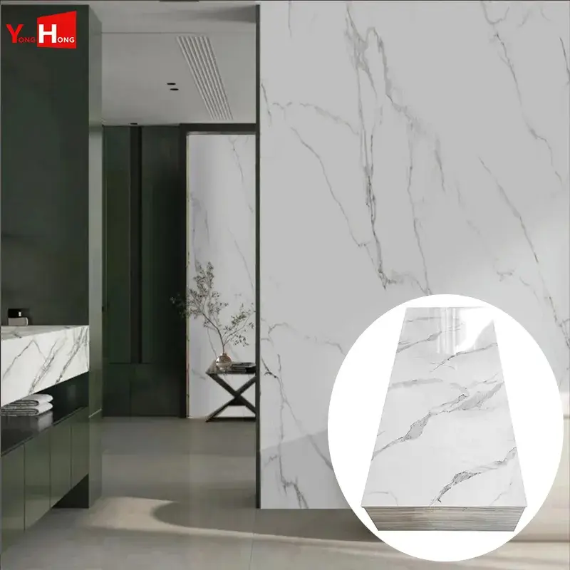 Tấm ốp tường trang trí chất lượng cao từ nhựa PVC/UV giả đá cẩm thạch dùng trong xây dựng