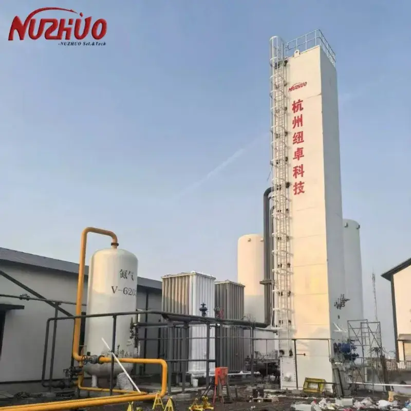 Nuzhuo - Nhà máy tách không khí cryogenic với máy lỏng nitơ và argon, kích thước lớn