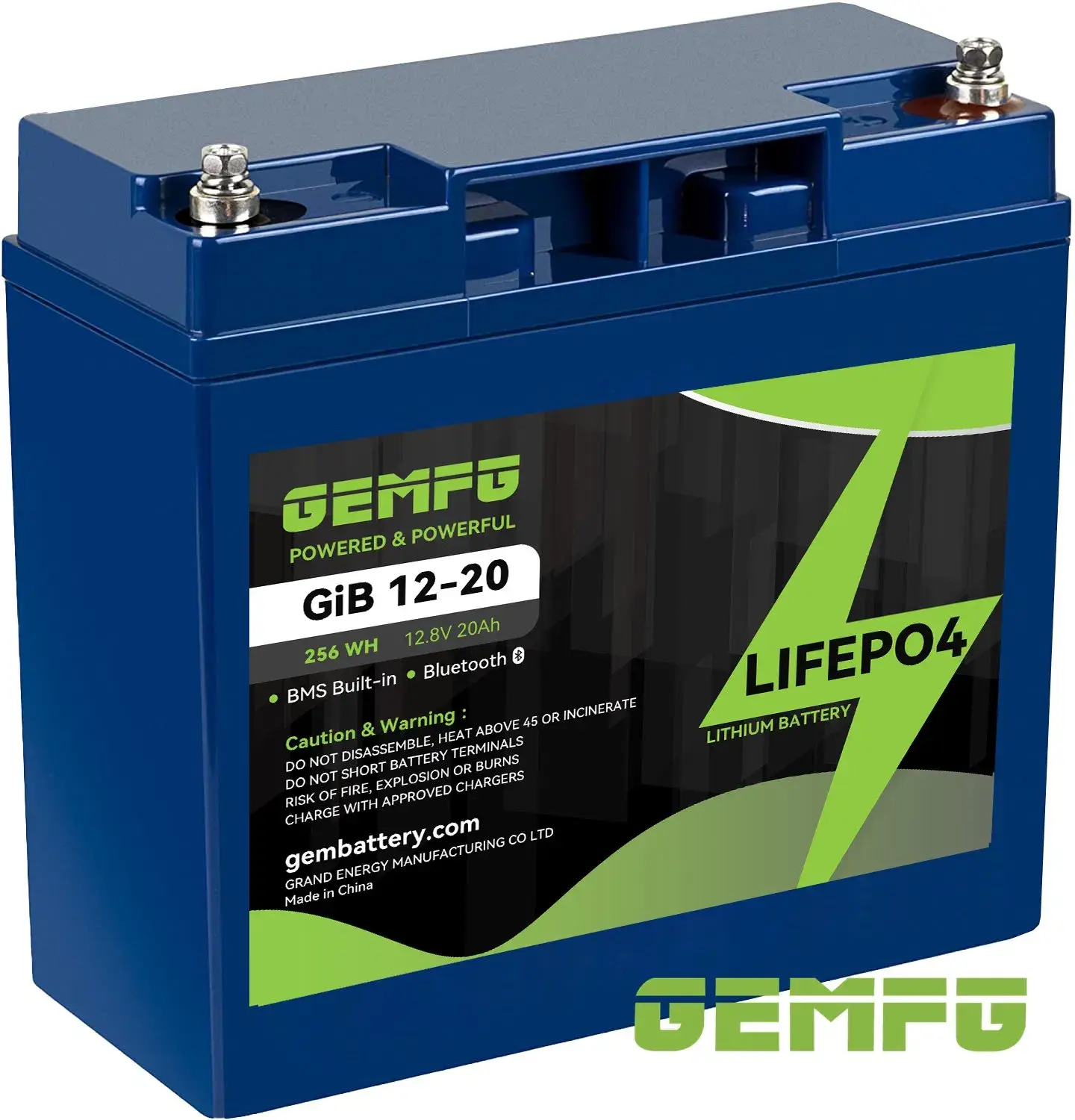 Pin Lithium Ion LiFePO4 sạc lại dạng prismatic 72V 48V 36V 24V 12V có tuổi thọ dài 12.8V20Ah
