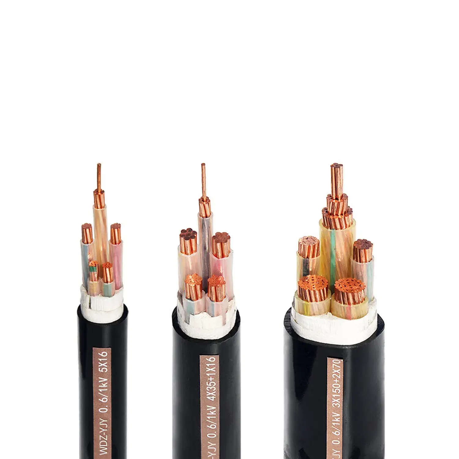 Cáp điện chống cháy XLPE, cách điện bọc PE dẫn điện đồng Yjy/Zr-Yjy/Nh-Yjy LSZH