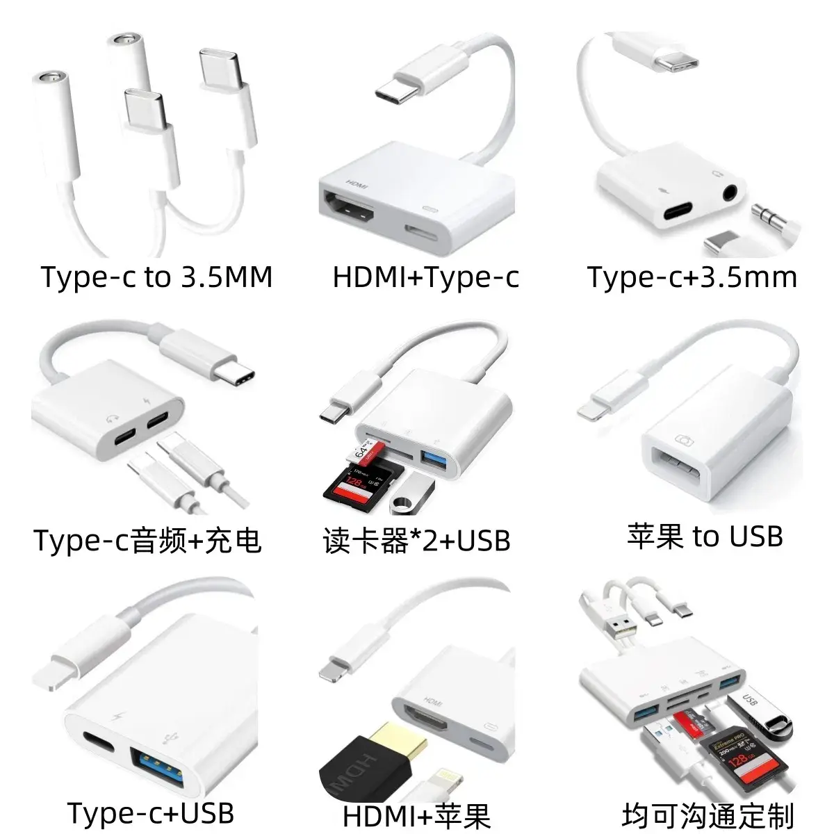 Đầu đọc thẻ nhớ SD TF bán buôn, thiết bị chuyển đổi USB Flash Drive OTG