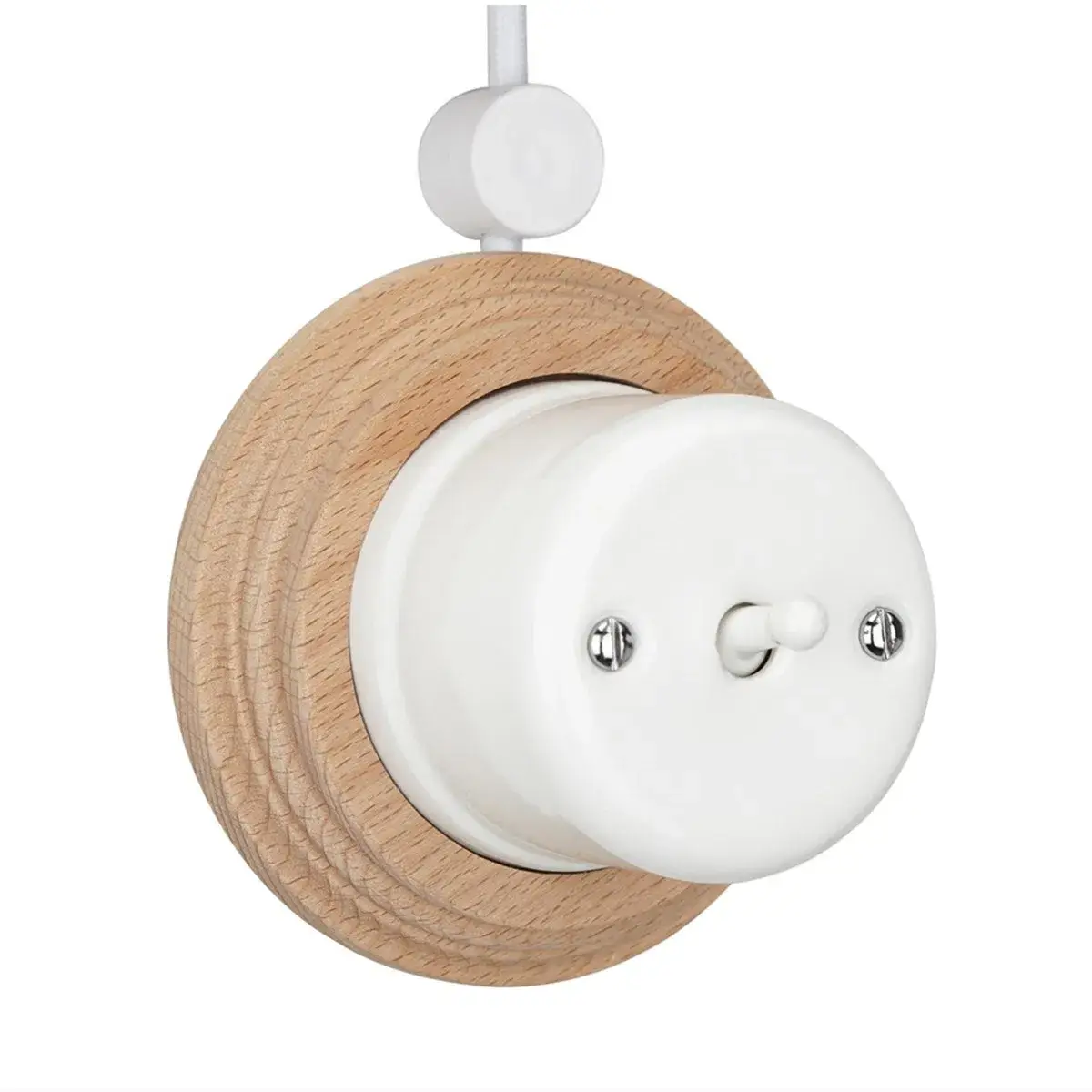 Công tắc điện gốm cổ điển phù hợp với hệ thống điện Đan Mạch, Hy Lạp và Iceland