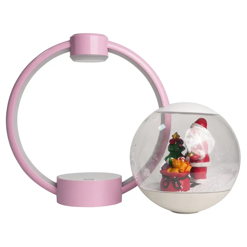 Đèn LED trang trí hình tròn Ông già Noel bay từ tính - Quà tặng cho nhà và doanh nghiệp
