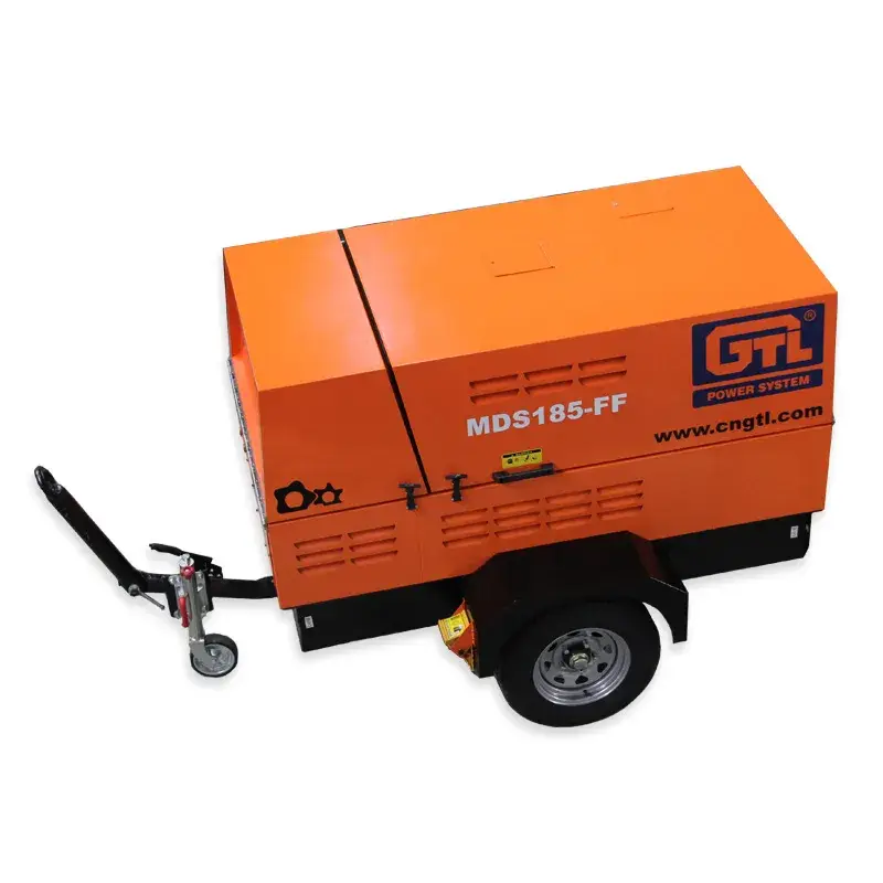 Máy nén diesel di động 185cfm 5m3/Min 7bar - Sự lựa chọn hàng đầu tại Kazakhstan cho động cơ di động
