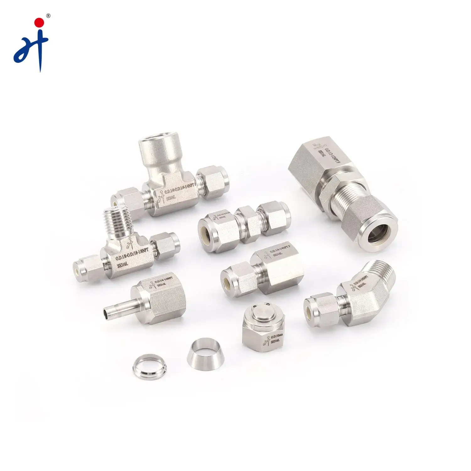 Đầu nối ren BSPT đực nhánh hình chữ T cho ống thép không gỉ kiểu đôi 1/4 - Phụ kiện nối chuyên dụng