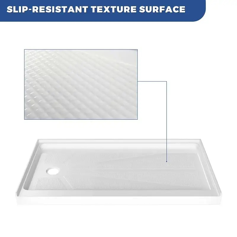 Bồn tắm acrylic chống trượt, thiết kế đứng hình chữ nhật cho phòng tắm cao cấp