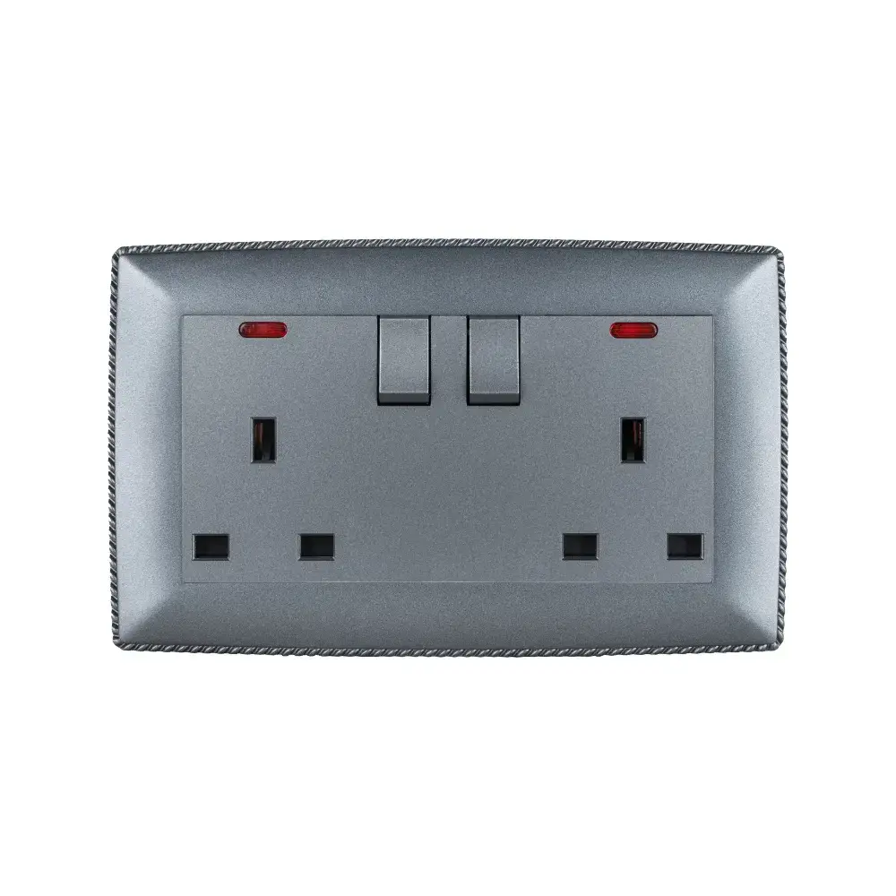 Abuk Vật Liệu Nhựa Tiêu Chuẩn Chung - Sản Phẩm Công Tắc và Ổ Cắm Tường Hiện Đại 3pin
