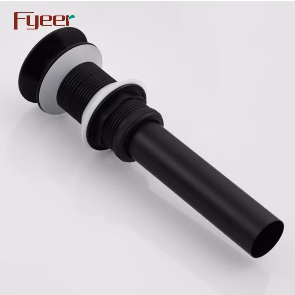 Bộ thoát nước Fyeer không có lỗ thoát nước từ đồng đen chất lượng cao hình ảnh 10-description