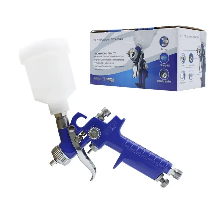 Súng phun sơn mini HVLP khí nén với 0.5mm, 0.8mm, 1.0mm và 125ml cốc sơn