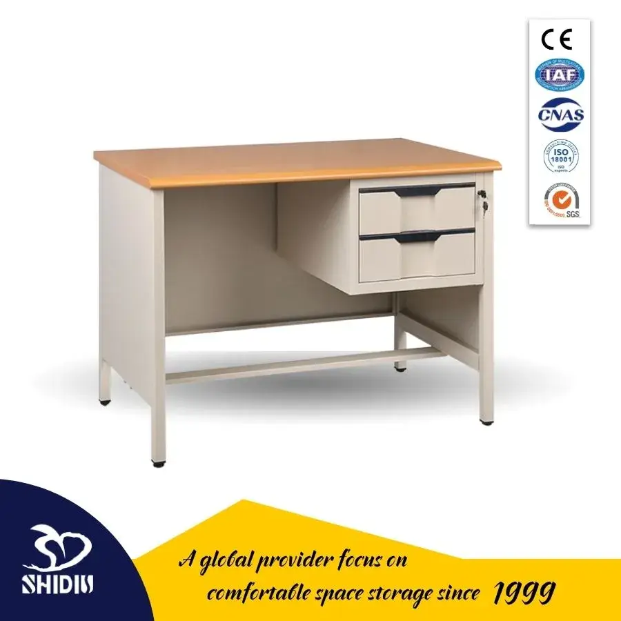 Bàn làm việc văn phòng chất liệu kim loại MDF, bàn máy tính văn phòng đa dụng