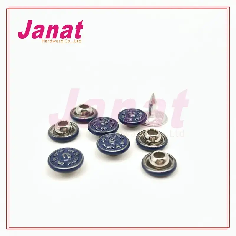 Đinh tán kim loại màu bạc Dtm, sản phẩm chất lượng cao dành cho quần jeans kiểm tra đầy đủ và có màu xanh phong cách