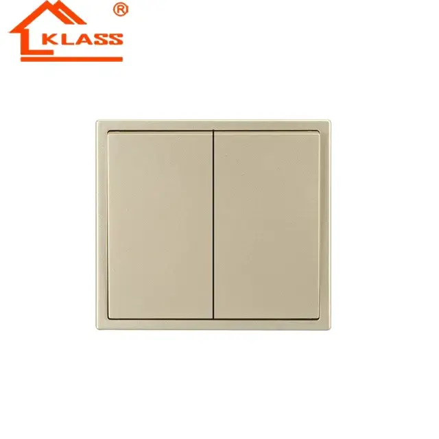 Ổ cắm tường UK 45A mạ vàng, thiết kế 1gang 1way kèm đèn