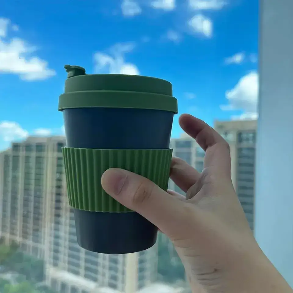 Cốc cà phê màu hồng RPET - Sản phẩm cốc du lịch nhỏ, thân thiện với môi trường