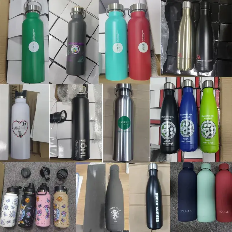 Bình giữ nhiệt hai lớp logo tùy chỉnh 500ml 750ml cách nhiệt, hình dạng cola thép không gỉ