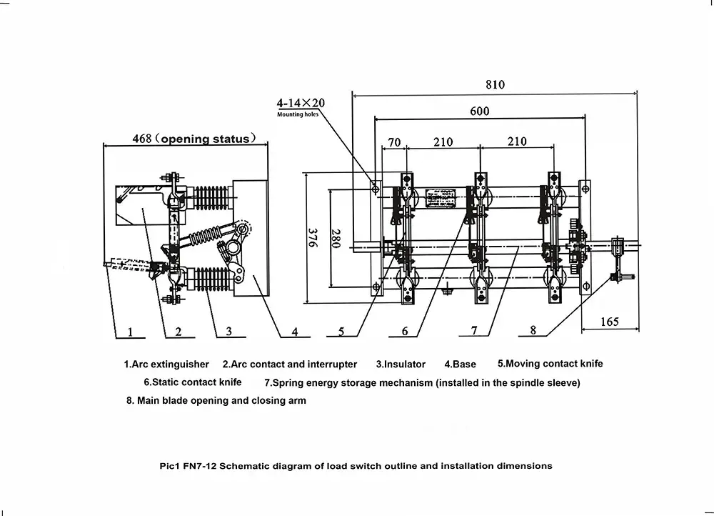 Công tắc ngắt cao áp sứ Fn7 Series dành cho sử dụng trong nhà