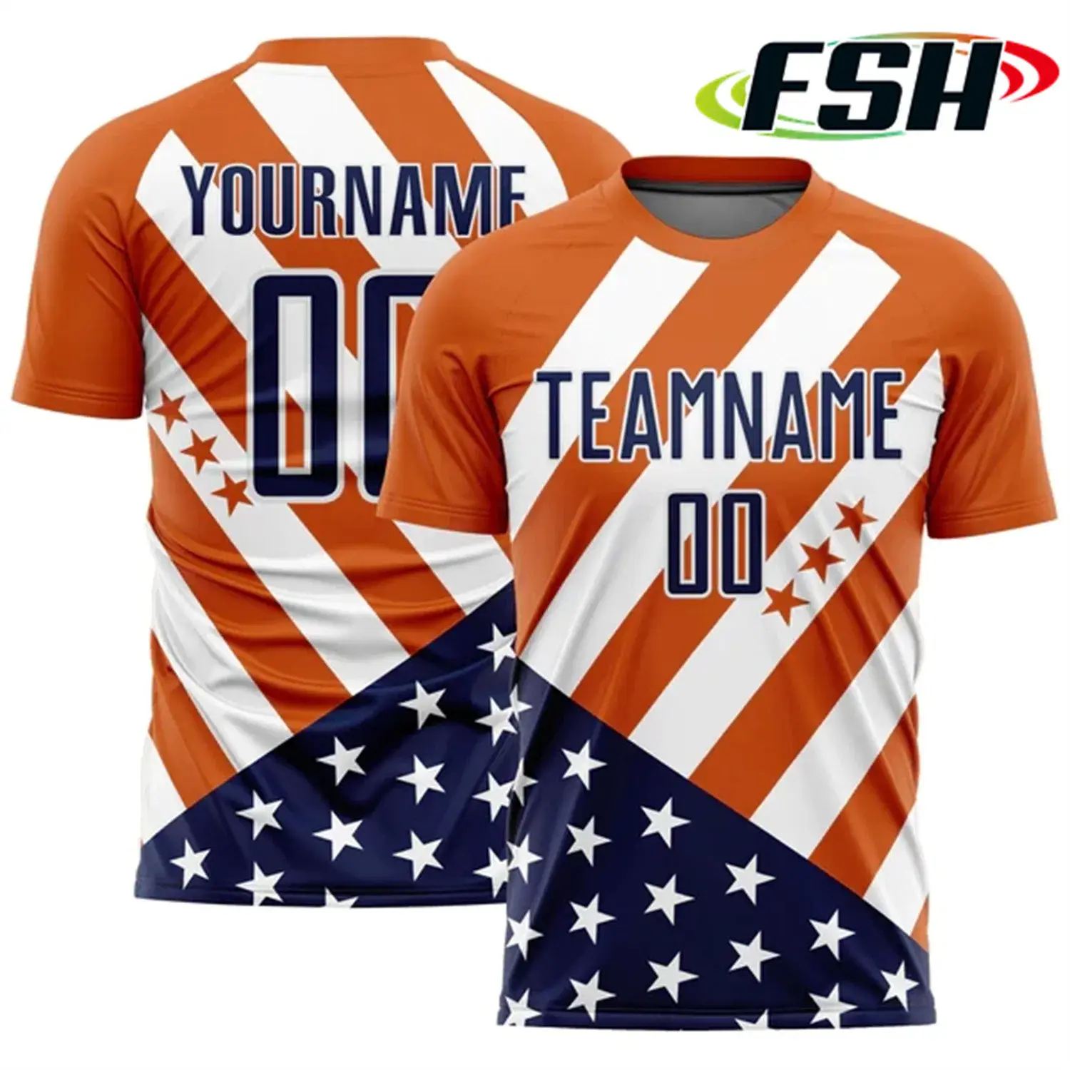 Áo đấu bóng đá nam thiết kế thể thao từ chất liệu polyester thoáng khí